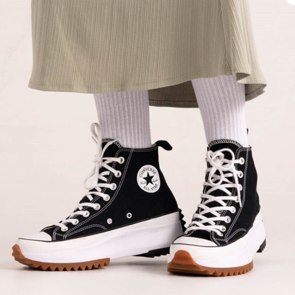 Converse Hike Platform Lugsole High-Top Sneakers black/white/gum